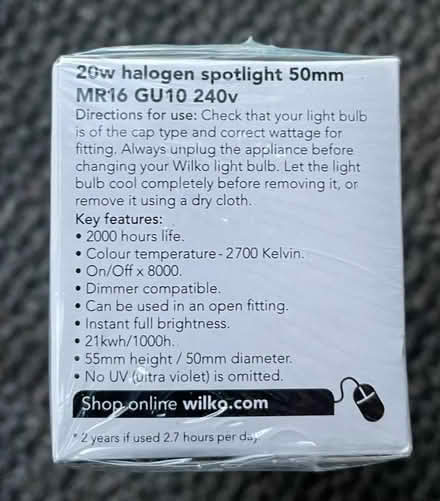 Photo of free Halogen spotlights (Welling DA16) #2