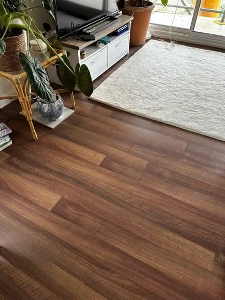 Photo of free B&Q dark wood laminate flooring (Enfield EN1) #2