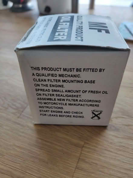 Photo of free New MF motorcycle oil filter (Dursley GL11) #2