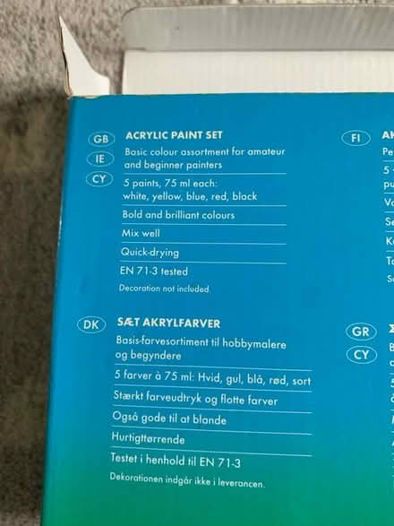 Photo of free Used Acrylic Paint set (Loose, Maidstone) #3