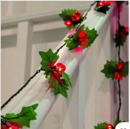 Photo of 60 Red Berry + Holly Christmas Lights (Tooting SW17) #1