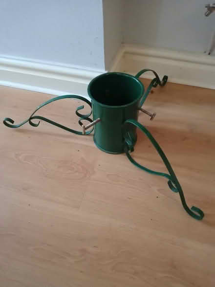 Photo of free Christmas Tree stand, green metal. (Cronkinson Farm CW5) #1