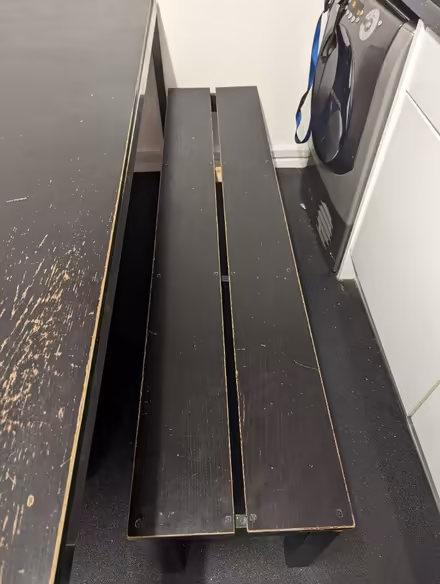 Photo of free Ikea black table & 2 benches (East Dulwich SE22) #3