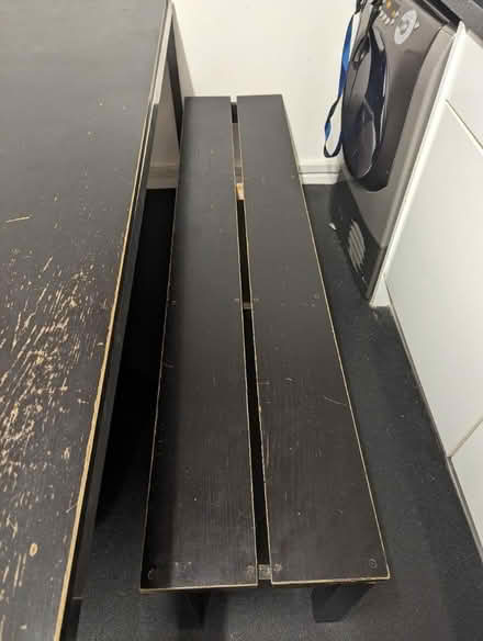 Photo of free Ikea black table & 2 benches (East Dulwich SE22) #3