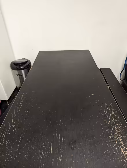 Photo of free Ikea black table & 2 benches (East Dulwich SE22) #1