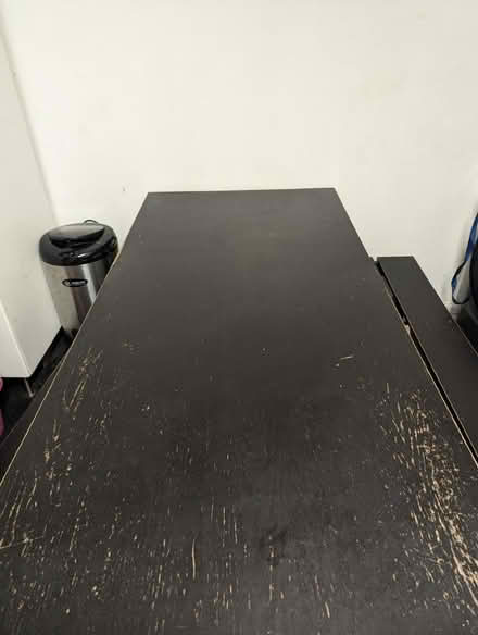 Photo of free Ikea black table & 2 benches (East Dulwich SE22) #1