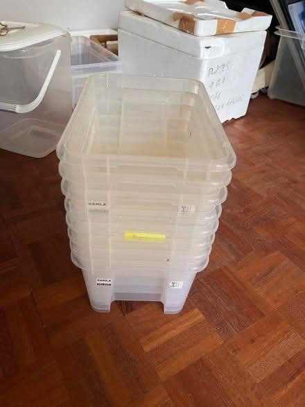 Photo of free 8x small ikea samla boxes and lids (Woughton Park MK6) #3