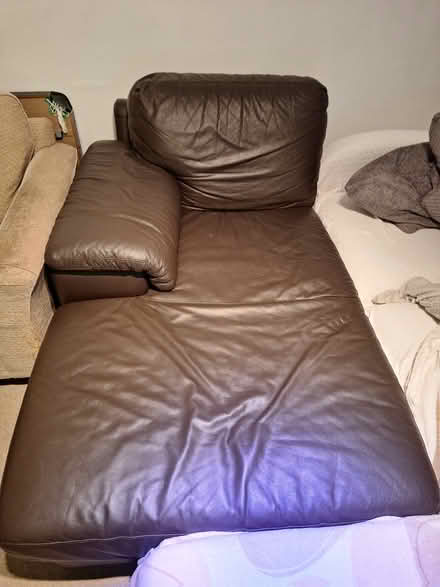 Photo of free Brown Italian Leather Chaise (Kingston KT1) #2
