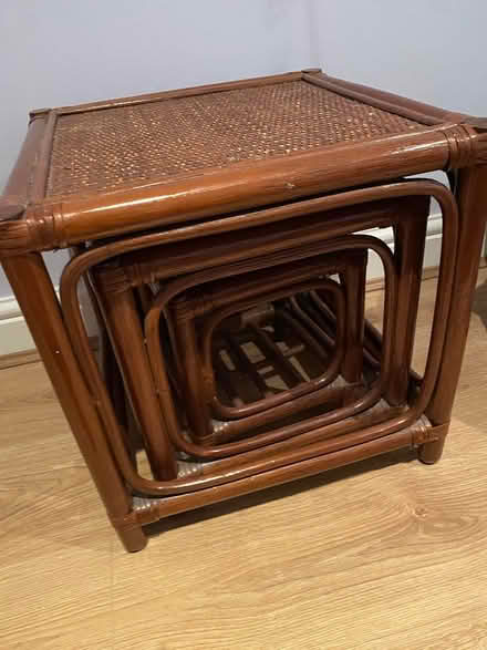 Photo of free Wicker nest of tables (N11 nr new Southgate stn) #1