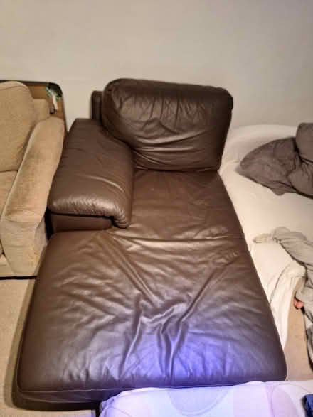 Photo of free Brown Italian Leather Chaise (Kingston KT1) #3