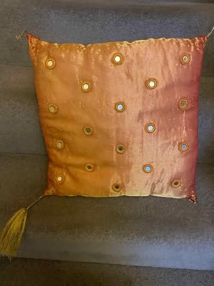 Photo of free 2 satin and mirrored cushions (Palmers Green N13) #1