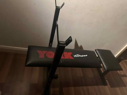 Photo of free Weight lift bench and 4 weights (M15 near Webster sch) #1