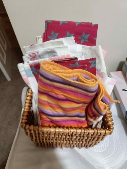 Photo of free Basket of material scraps (Kirkby Thore CA10) #1