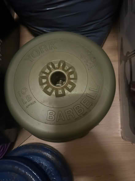 Photo of free Weight lift bench and 4 weights (M15 near Webster sch) #3