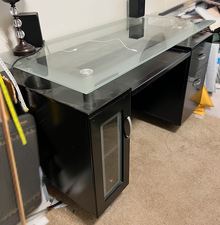 Photo of free Desk with glass top (South Farmington Hills) #1