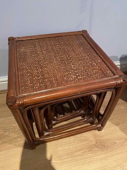 Photo of free Wicker nest of tables (N11 nr new Southgate stn) #2