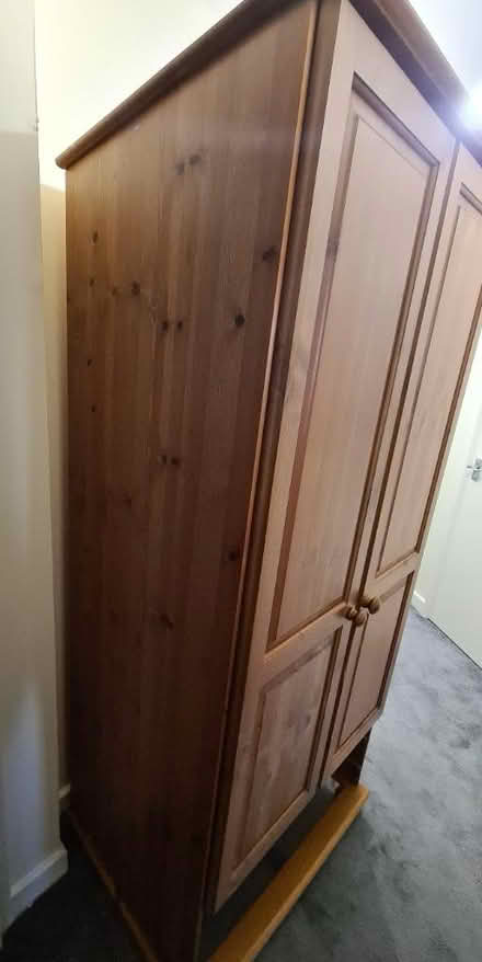 Photo of free Double 2 door wood wardrobe (DA1) #2