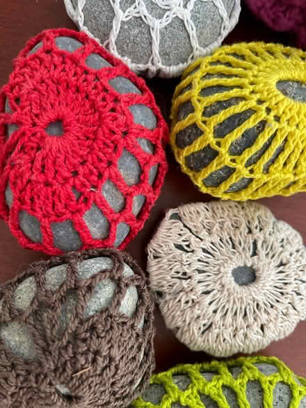 Photo of free Crochet Covered River Rocks (Citrus and Mountain View) #1