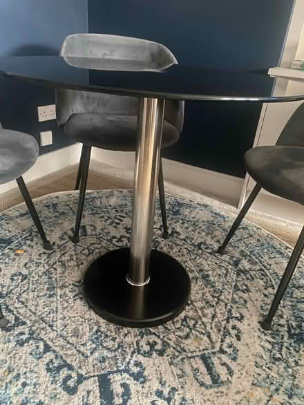 Photo of free Small Glass Dining Table 80cm (Ongar, Dublin 15) #1