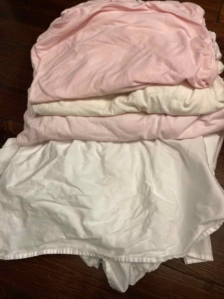 Photo of free Crib sheets and bed skirt (Downtown Frederick) #1