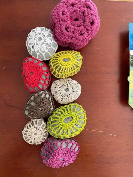 Photo of free Crochet Covered River Rocks (Citrus and Mountain View) #3