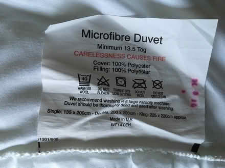 Photo of free 13.5 tog synthetic double duvet (Congleton town CW12) #2