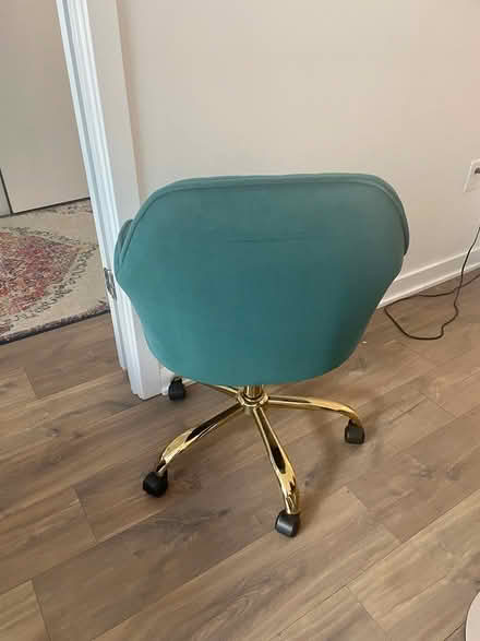 Photo of free Green Velvet Chair (Union Market) #3