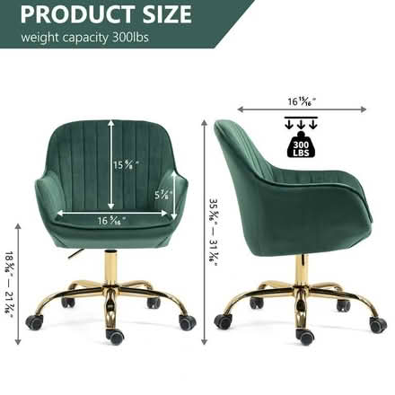 Photo of free Green Velvet Chair (Union Market) #1