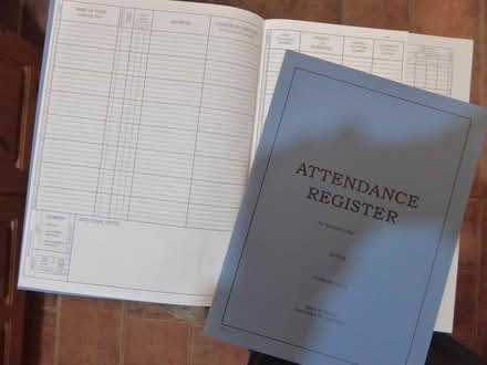 Photo of free 2 attendance registers (Westham, Weymouth DT4) #1