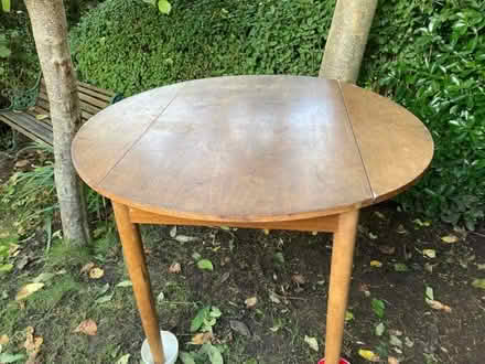Photo of free Round table (hardwood/blockboard) (Malvern Link WR14) #1