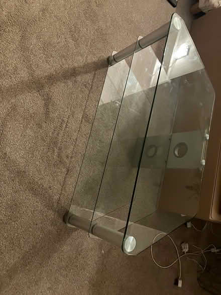 Photo of free Corner glass tv unit (East Didsbury) #2