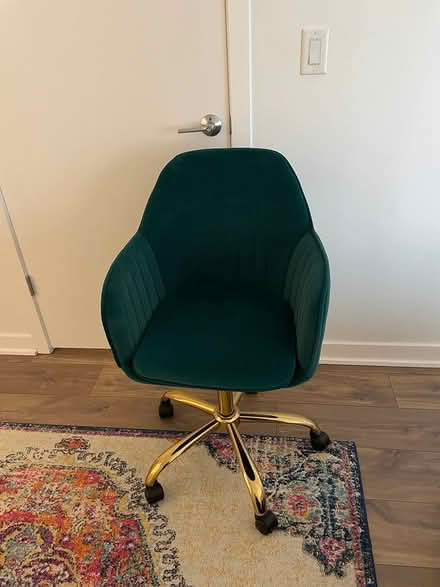 Photo of free Green Velvet Chair (Union Market) #4