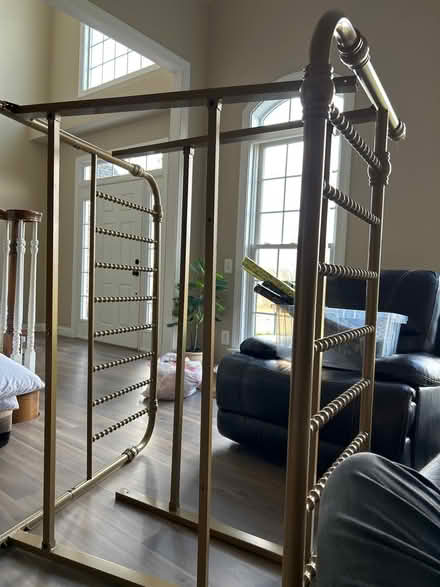 Photo of free Gold metal bed frame (Hagerstown/Mt. Aetna) #1