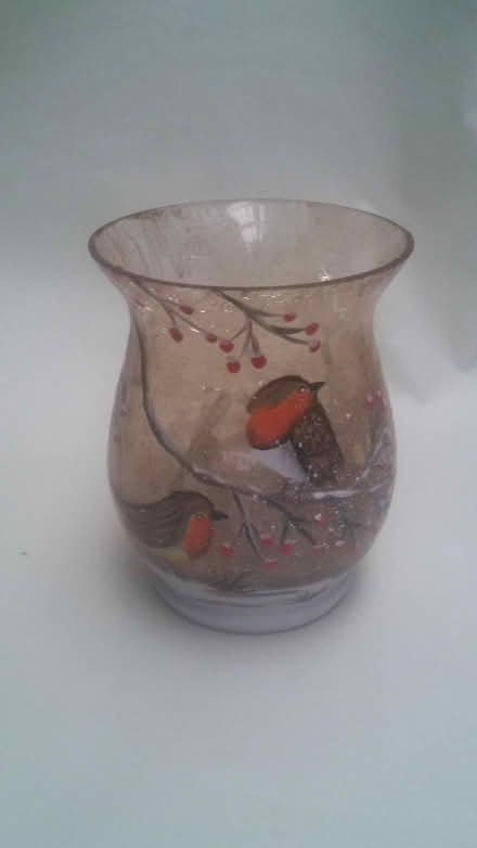 Photo of free Painted Robin Glass Lantern / Light (IM8) #1