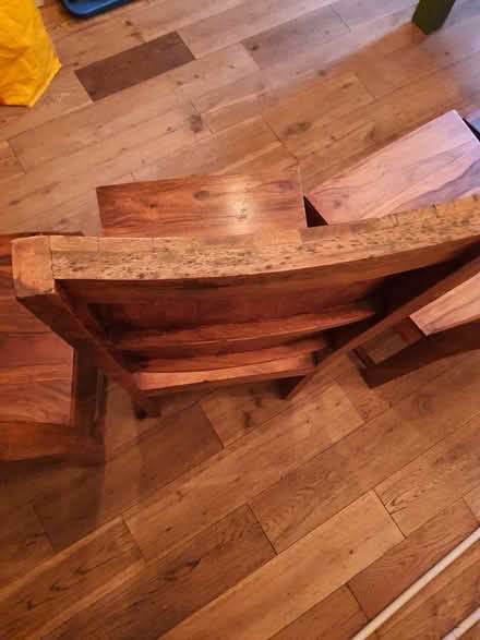 Photo of free 4 solid Wooden chairs (Denmead PO7) #3