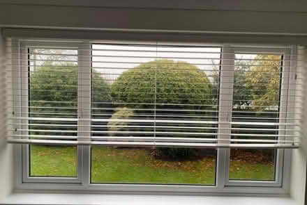 Photo of free Real Wood White Venetian Blind (230cm x 80 cm, 5cm slat) (Noctorum CH43) #2