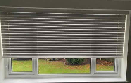 Photo of free Real Wood White Venetian Blind (230cm x 80 cm, 5cm slat) (Noctorum CH43) #1