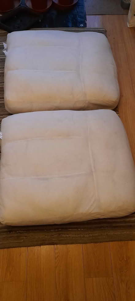 Photo of free 2 old settee cushions without covers (Shelton Lock DE24) #2