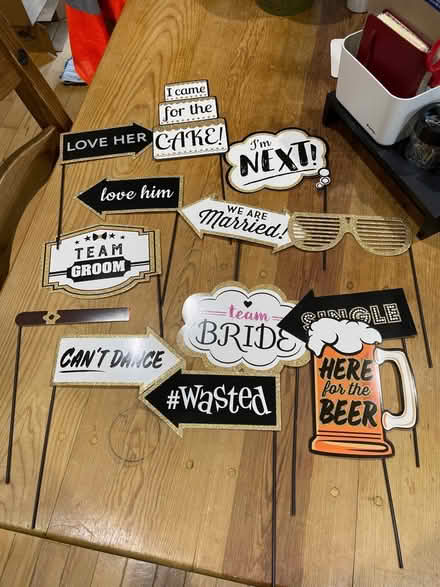 Photo of free Fun Wedding Photo Booth Prop Signs (Providence Subdivision, Elgin) #1