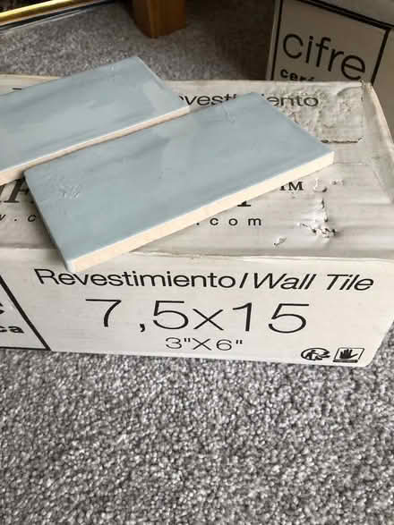 Photo of free Pale blue tiles (Torrisholme LA4) #1
