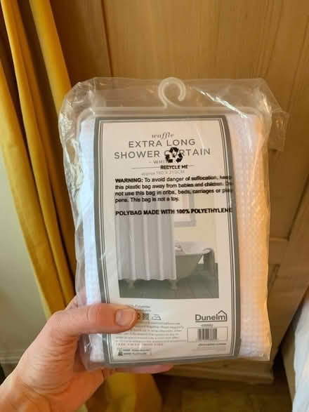 Photo of free Shower curtain extra long white (S7 Netheredge) #1