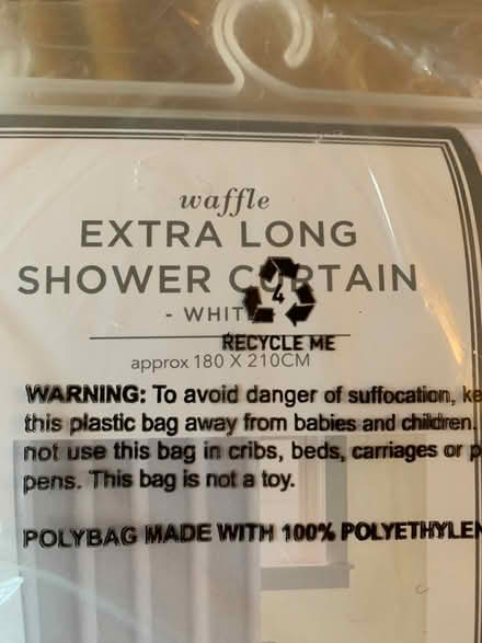 Photo of free Shower curtain extra long white (S7 Netheredge) #2