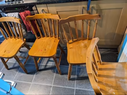 Photo of free Four wooden chairs (Middlewood S35) #1
