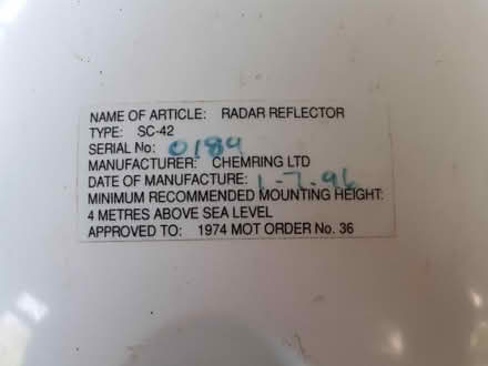 Photo of free Radar Reflector (Bransgore BH23) #1