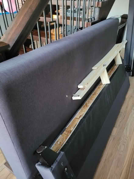 Photo of free Gray King size bed no mattress (Chesterfield, mo) #3