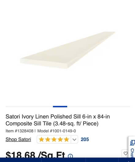 Photo of free Engineered stone shower curb / sill (North Wheaton) #1