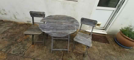 Photo of free Old garden table and chairs (Hove BN3) #1