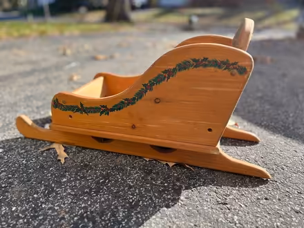 Photo of free Small wood Christmas sleigh (Severna Park) #3