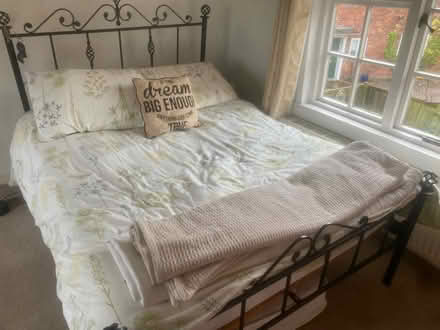 Photo of free Double metal bed (Brimfield, Ludlow) #2