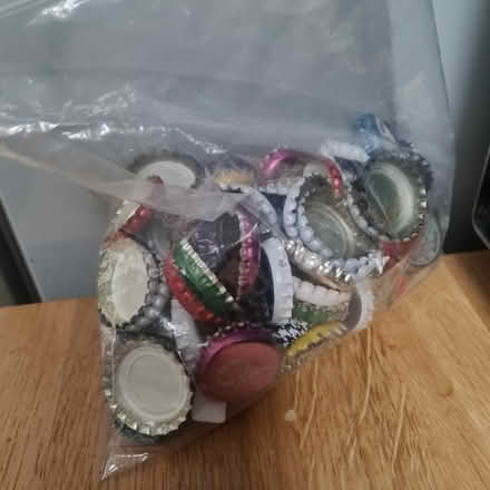 Photo of free Bag of bottle caps for craft project (Caldecott OX14) #1